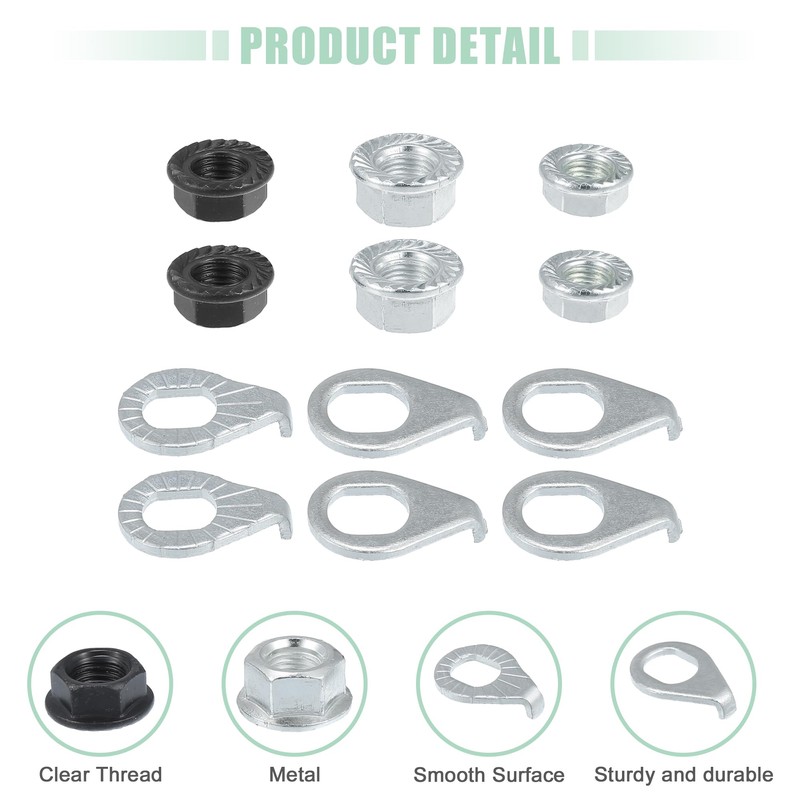 QUARKZMAN 1 Set Bicycle M8/M9.5/M10 Bicycle Nut M8/M10 Safety Disc