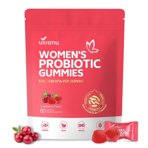 Cranberry Probiotic Gummies for Women | Odor Control, pH Balance