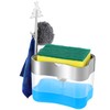 Albayrak Manual Liquid Soap Dispenser with Sponge Container, Soap Dish