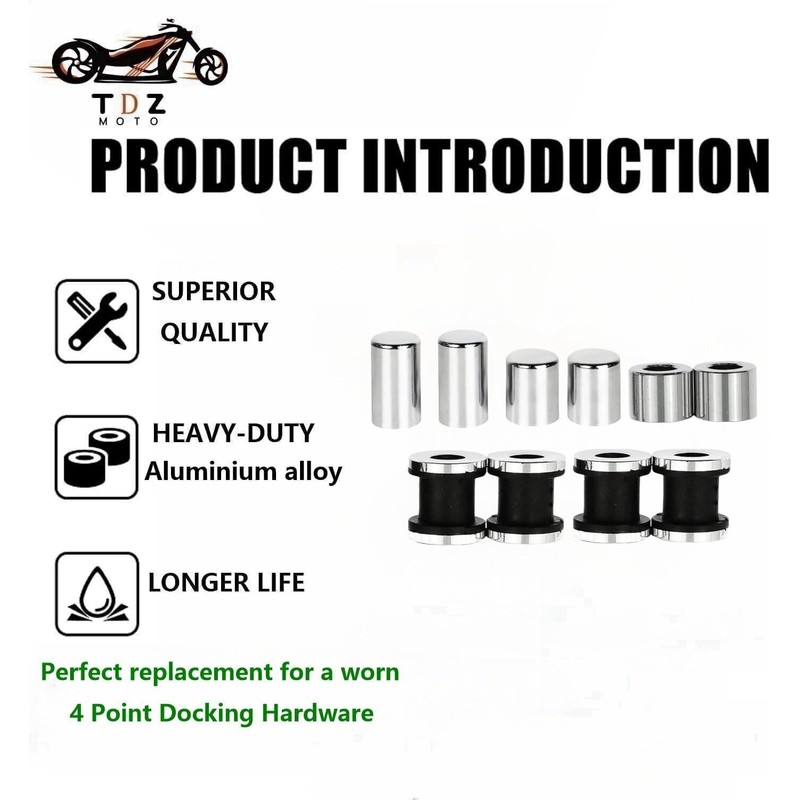 TDZ 4 Point Docking Hardware & Chrome 4 Covers Kits