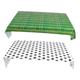 CIYODO Pcs Football Party Table Cover Reusable Plastic Picnic Tablecloth for Birthday Decorations