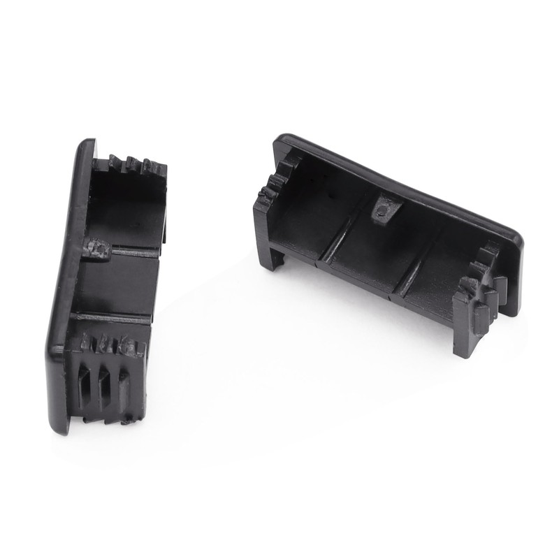 Xadnitu Plastic Strut Channel End Caps, Black PVC Metal Channel