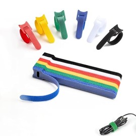 Organizador de Cables 180 PCS, Material de Nailon, Ataduras de Cables Reutilizables, para Casa y Oficina, Computadoras y Centros de Datos (12mm x 150m