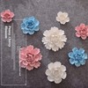 CEUYGT Ceramic Flowers For Walls 3D Wall Hanging Decor Pink