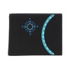 Oxmox Cryptan RFID Protect Wallet, Wind Rose Print Cyan Black,