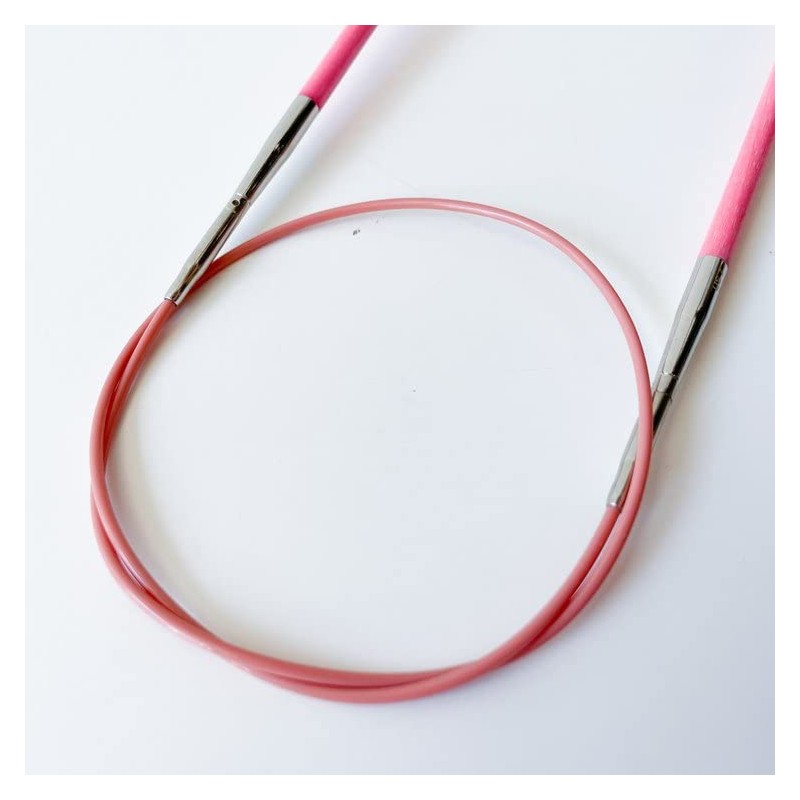 Lykke 40cm (5.5mm) Circular Knitting Needles, Blusher Solid Circular Knitting