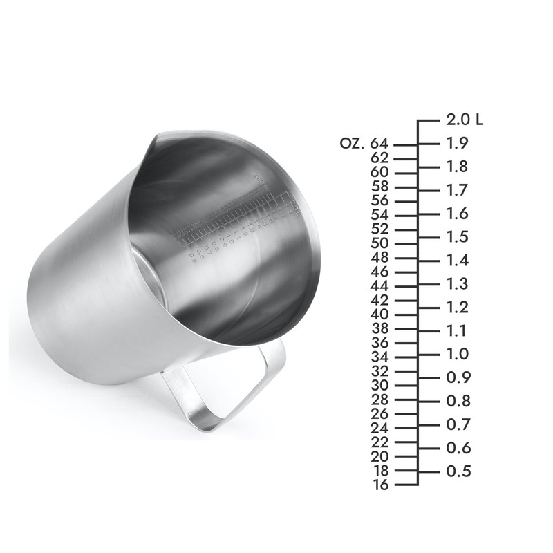 CURTA 18/8 Stainless Steel Measuring Cup with Handle and Pour