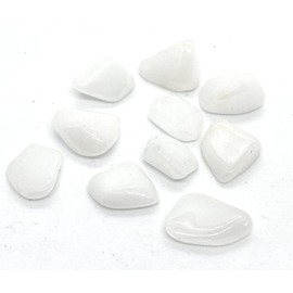Snowy Quartz Mini Crystal Tumbled Stones - 10 Pc