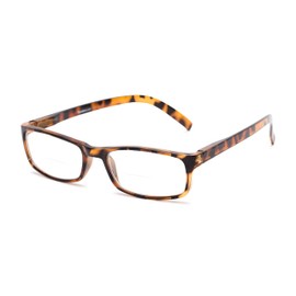 Readers.com Reading Glasses: The Vancouver Bifocal Reader, Plastic Rectangle Style for Men and Women - Tortoise, 2.50