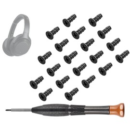 SOULWIT Replacement Headband Pad Screws for Sony WH-1000XM3 (WH1000XM3) Over-Ear Headphones, Repair Part for Side Cover Slider and End Caps - 20Pcs Black