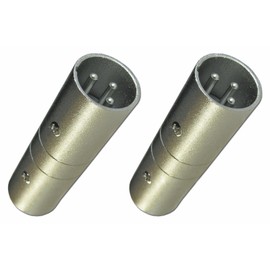 (2) ProCraft PC-TE002 XLR Male to Male 3 pin Microphone Adapter Gender Changer