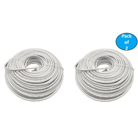 Micro Connectors, 100 Feet CAT 6A Industrial Outdoor-Rated Shielded Ethernet (26AWG) Cable 2-Pack (E09-100WOU-2P)