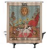 Ulticool Shower Curtain - Sun Nature Flowers Tarot Horoscope Vintage