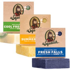 Dr. Squatch All Natural Soap Bar for Men, 3 Bar Variety Pack - Summer Citrus, Cool Fresh Aloe, and Fresh Falls