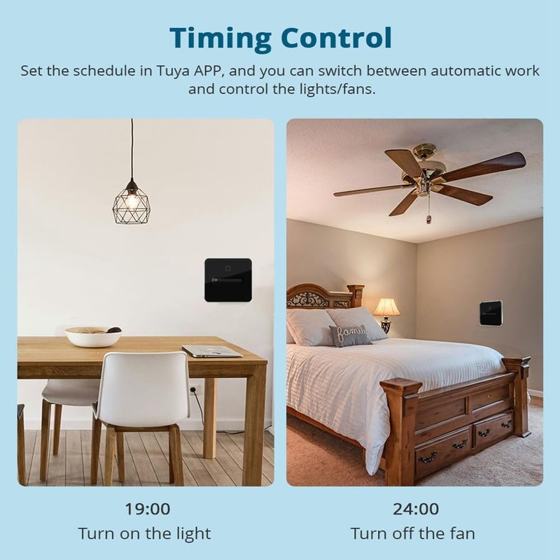 Snblzhef Zigbee Touch and Slider Fan Light Control Switch, Smart