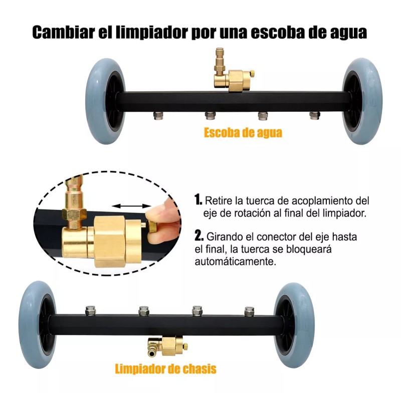 ZALALOVA Limpiador De Chasis De Coche 4000psi Limpiador De Escoba