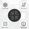 3PCS Car Cup Holder Coasters, Grey Union Jack UK Flag