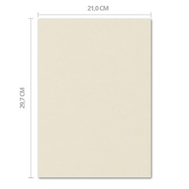 ARTOZ 75x Writing paper - Chamois DIN A4 297 x 210 mm - Noble Egoutteur ribbing - High-quality design paper certificate paper