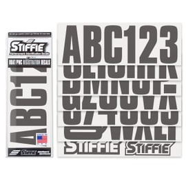 STIFFIE Uniline Gunmetal 3" DOT Decal Kit Registration Numbers Vinyl Lettering Semi Truck Tractor Trailer Decals