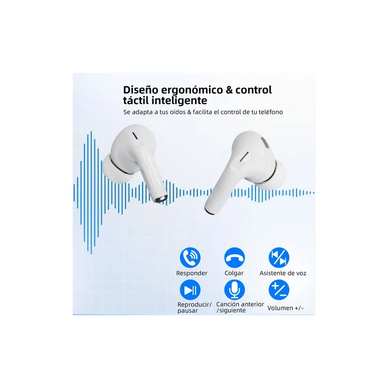 Auriculares In-ear Bluetooth 5.4 Keluona Inalámbricos Color Blanco
