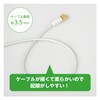 N-CAT NC2GLR2W-PP TV Connection Cable 2C 2m L Type Plug-Straight