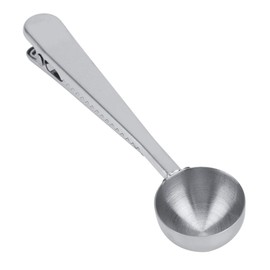 FTVOGUE Cuchara multifuncional de acero inoxidable con abrazadera de sellado, herramienta de café, cuchara