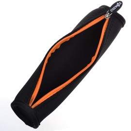 Cosmos Neoprene Case Bag Holder Zipper Pouch for Stylus Pen, Black Color with Orange Zipper