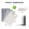 Cutting Board Set with Holder, 4 Pcs Plastic Cutting Boards