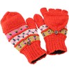 GURU SHOP Nepal Hand Knitted Gloves, Fold-Up Gloves, Wool Gloves,
