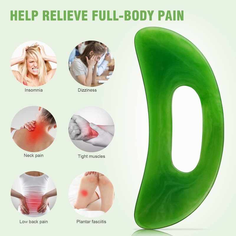 2 PCS Large Gua Sha Massage Tool, Resin Guasha Scraping