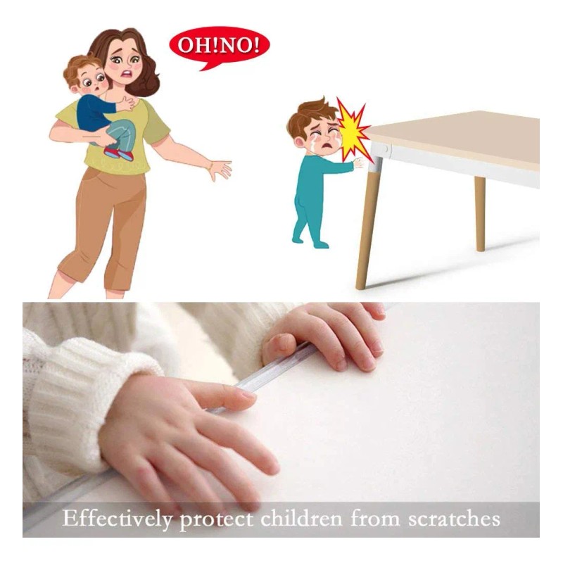 Protector De Bordes De Silicona Transparente Para Esquinas S