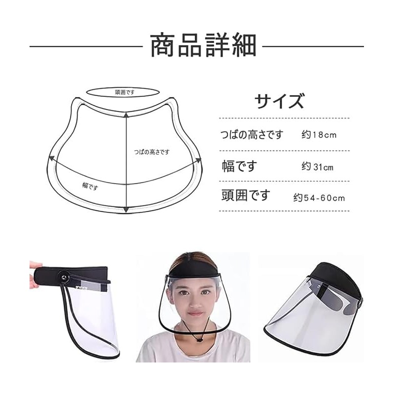 VitalBloom Rain Visor, Bicycle, Rain Hat, Rain Hat, Clear Visor,