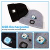 TOP-EX Winter Wool LED Beanies Hats with Light Torch Rechargeable