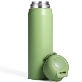 Olerd 500 ml Thermos Flask, Stainless Steel Drinking Bottle, Double Wall Insulation Thermos Flask, Insulated Flask, Leak-Proof, Water Bottle for Hot and Cold (Green)