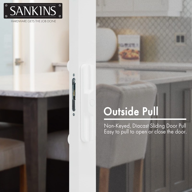 SANKINS Sliding Patio Door Handle Pull Set with Mortise Lock,