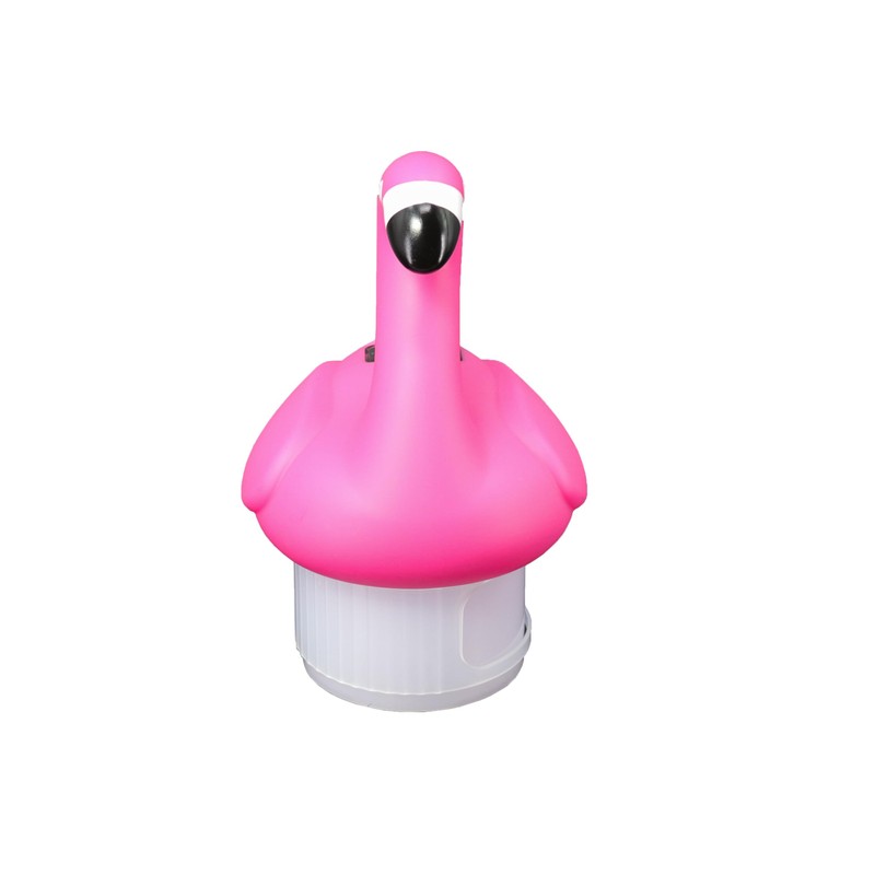 Pink Flamingo Solar Floating Chlorine Tablet Dispenser for Pools, Lights