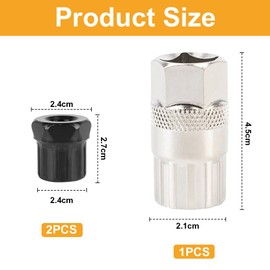 Tulov Pack of 3 Sprocket Remover Tool, Bicycle Freewheel Remover, Bicycle Cassette Tool, Bicycle Bottom Bracket Remover Repair Tool for 6, 7, 8, 9, 10 and 11 Speed Cassettes