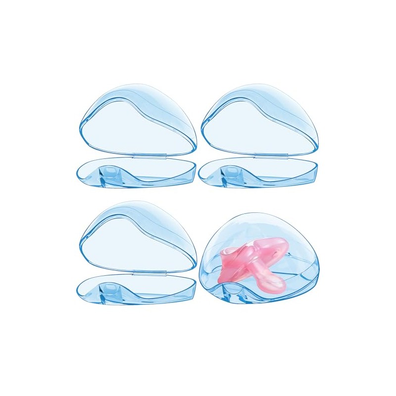 4 cajas para chupete (azul)