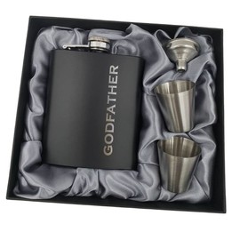 Godfather Gifts from Godchild, Godfather Gift, Will You be my Godparents Proposal Gift, God Parents Presents Proposal, God Father's Gift, Baptism Gifts for Godfather, Hip Flask Engraved (Godfather)