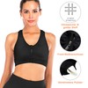 FXTYK Zip Front Sports Bra Post Surgery Bra Yoga Workout