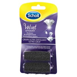 Scholl Velvet Smooth Ersatzrolle Für Elektrische Reibe, 2 Stück, (1er Pack) Pflegende Fußmasken – Fußpflege mit Aloe Vera, Samt, neutral