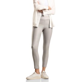 Street One Women's Leather Look Leggings, Stone Beige