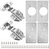 NoBrand 4Pack Cabinet Hinge Repair Plate with 2Pack Full Overlay