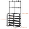 Laiensia 5-Tier Entryway Coat Rack, Coat and Shoe Rack, Entryway