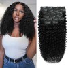 3C 4A Curly Clip In Hair Extensions Real Human Hair
