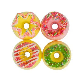 Baluue Set of 4 Sea Salt Balls Doughnut Bath Essential Oils for Relaxing Soaks Random Style