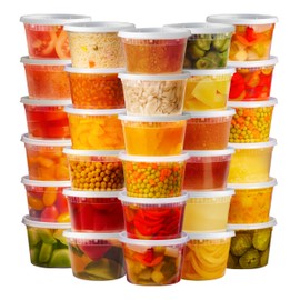 TashiBox [16 oz-36 Sets, Plastic Deli Food Storage Freezer Containers With Airtight Lids，Plastic Microwavable Soup Containers