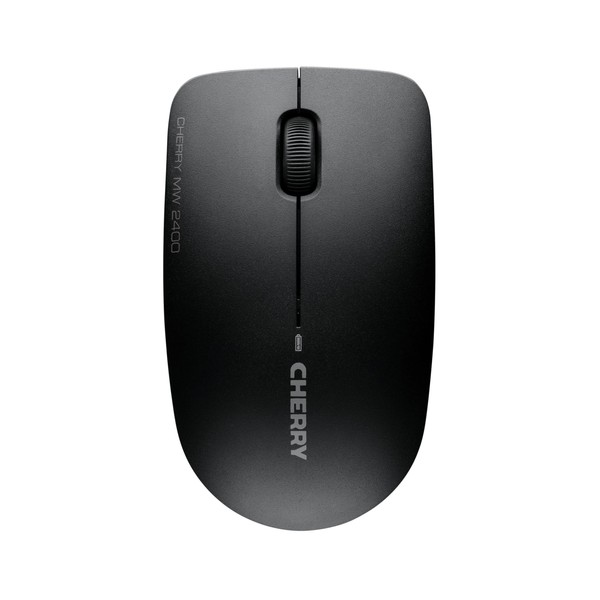 Cherry MW 2400-3-Button Wireless Mouse - Symmetrical - Black -