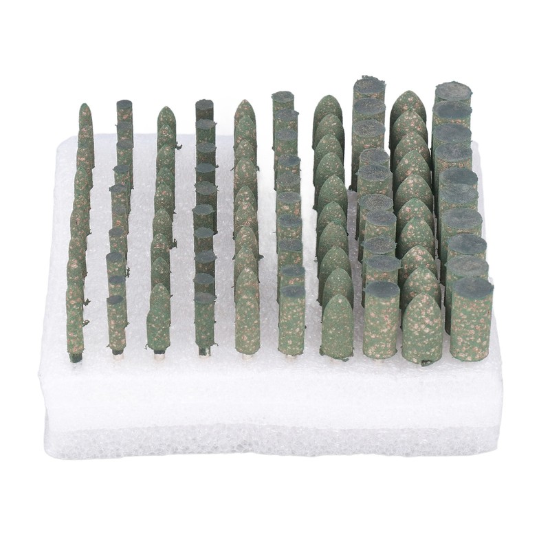 100Pcs Rubber Grinding Head Polishing Bit Various Sizes Accessory Set