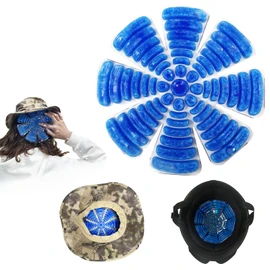 HUAJUN Cooling Hat Pad, Head Cool, Cooling Sheet, Cooling Sheet, For Hats, PCM, Ice Pad, Cooling Goods, Heat Generation, Sustained Cooling, Head, Hat, Heatstroke Prevention, Reusable, Cooling, Ice